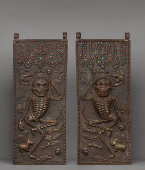 Gold-Polished Citipati Wall Hanging