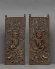 Gold-Polished Citipati Wall Hanging