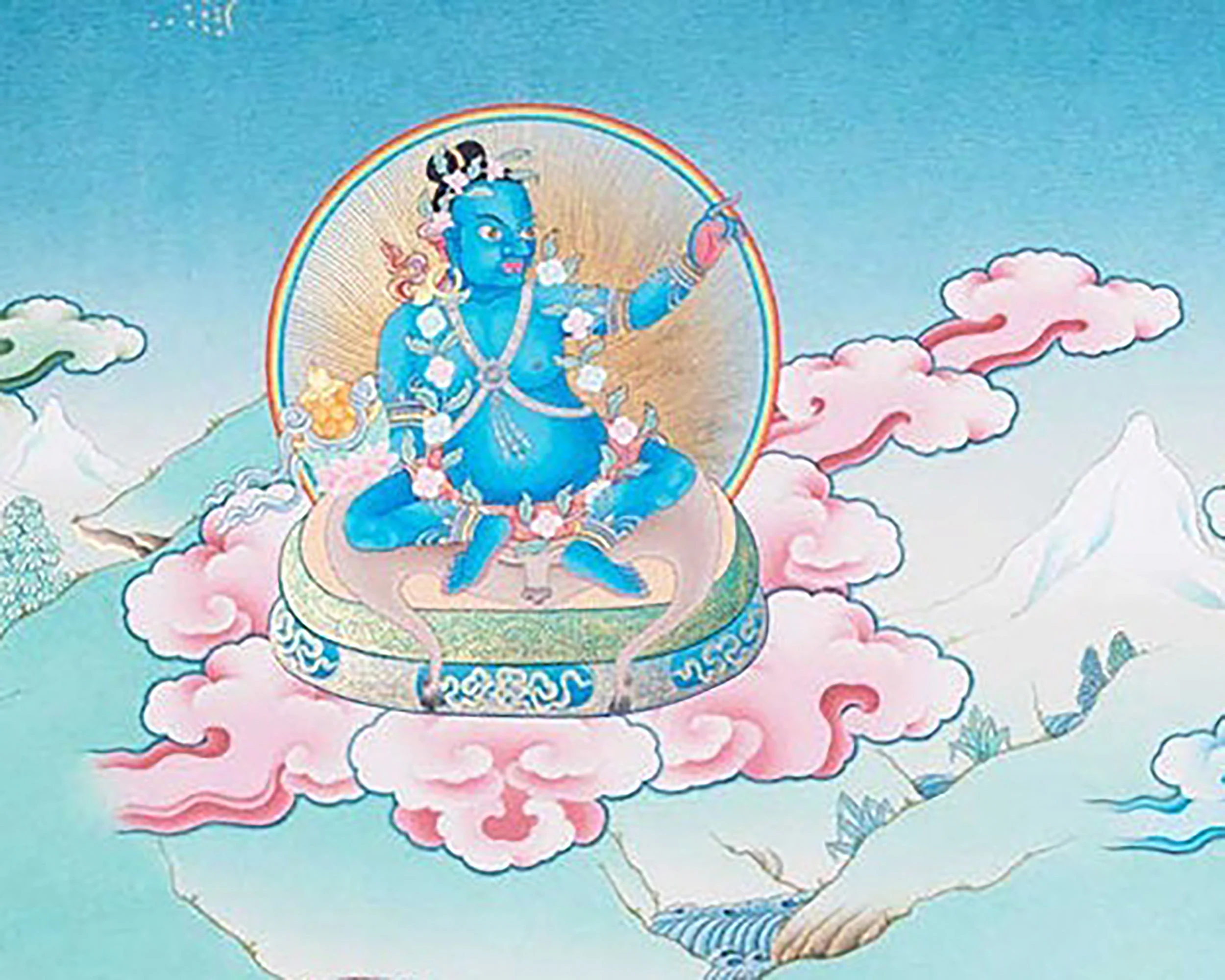 Hevajra With Eight Dakinis Thangka | Tibetan Vajrayana Print