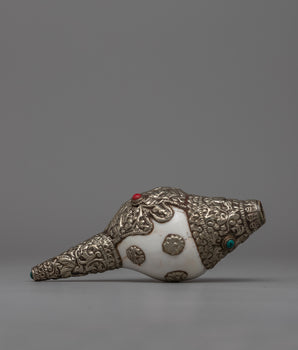 Decorative Silver Conch Shell 