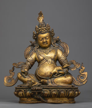 yellow-dzambhala-mantra-statue