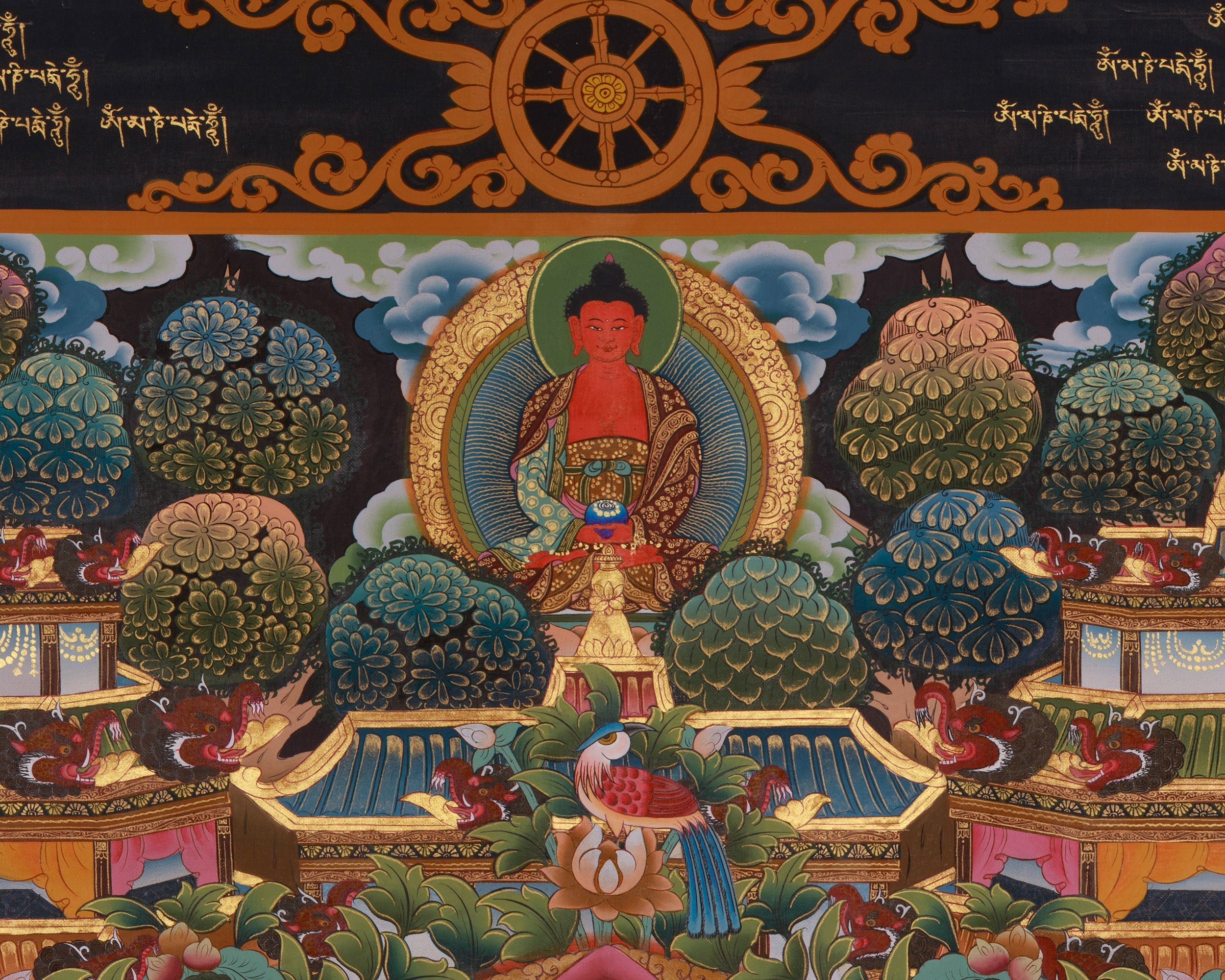 1000 Armed Chenrezig Art | Avalokiteshvara Thangka | Buddhist Deity