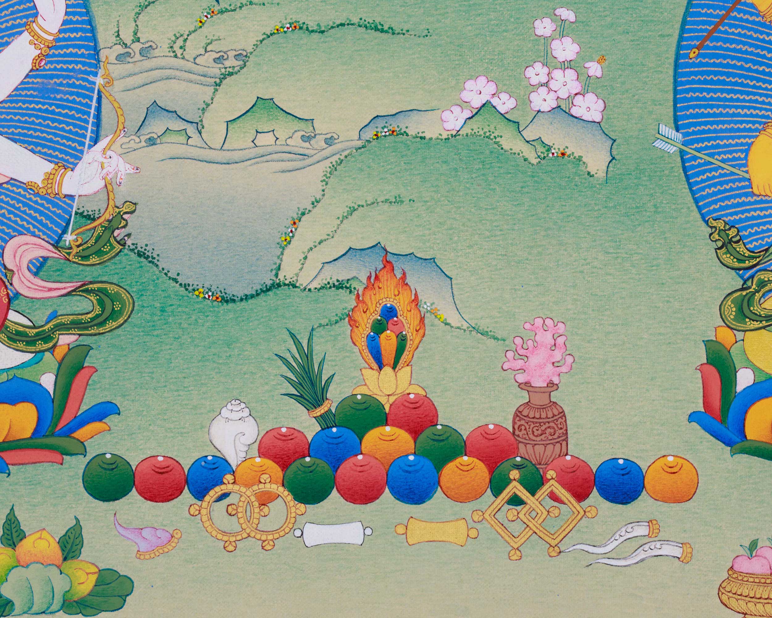 Mother Tara's Thangka Print | High Quality Green Tara Spiritual Reflection