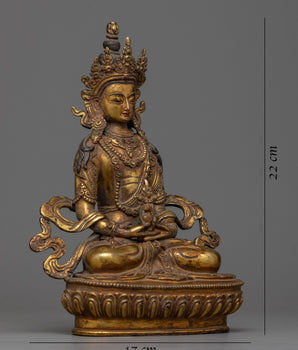 amitayus-buddha-of-long-life-antique sculpture
