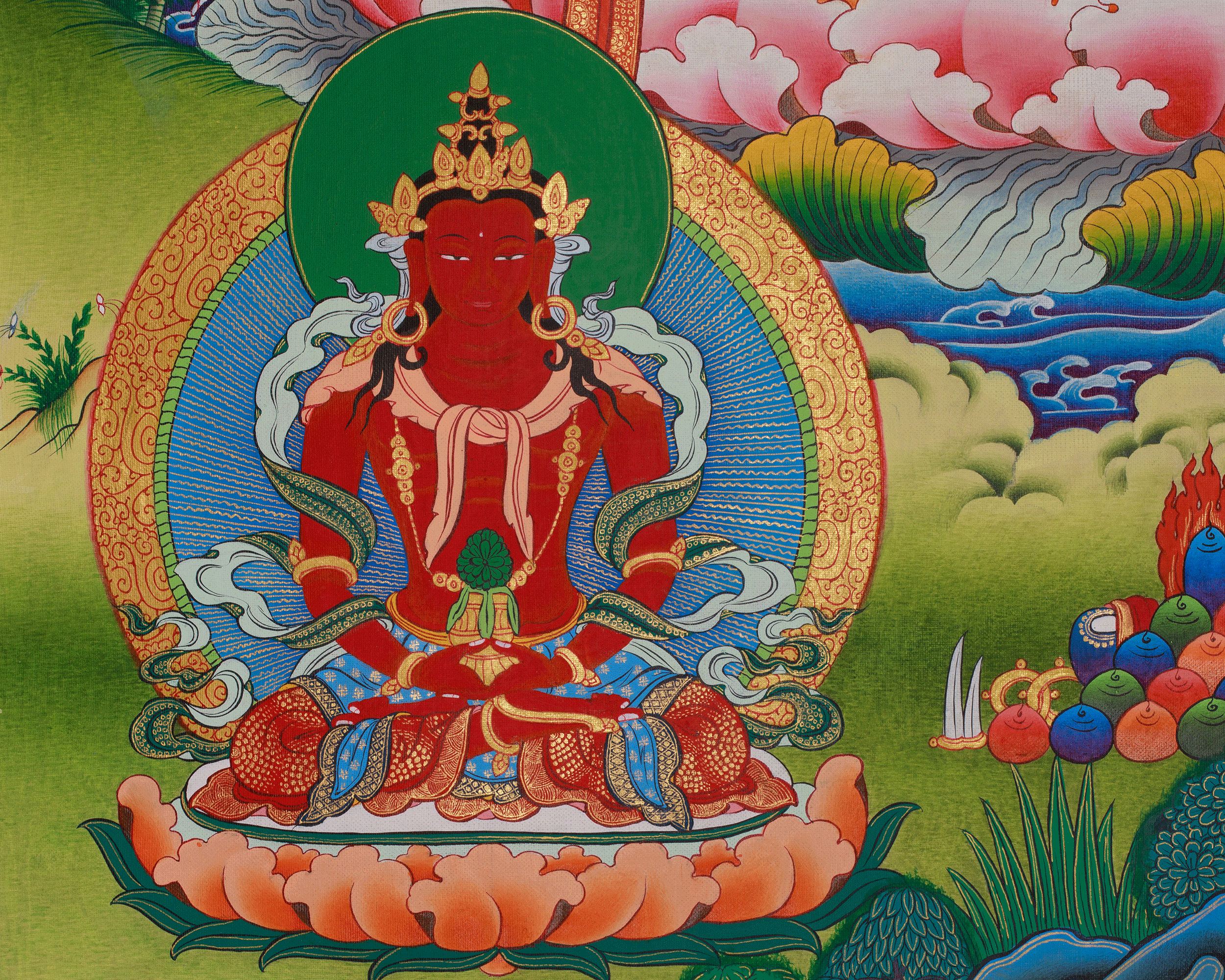 Sacred Thangka of White Tara | Revered Female Buddha In  Vajrayana Buddhism