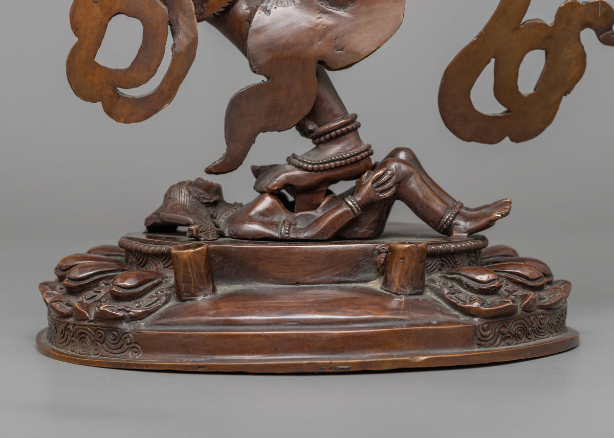 Oxidized Copper Kurukulla Dakini Sculpture |  Semi-Wrathful Yidam Artwork