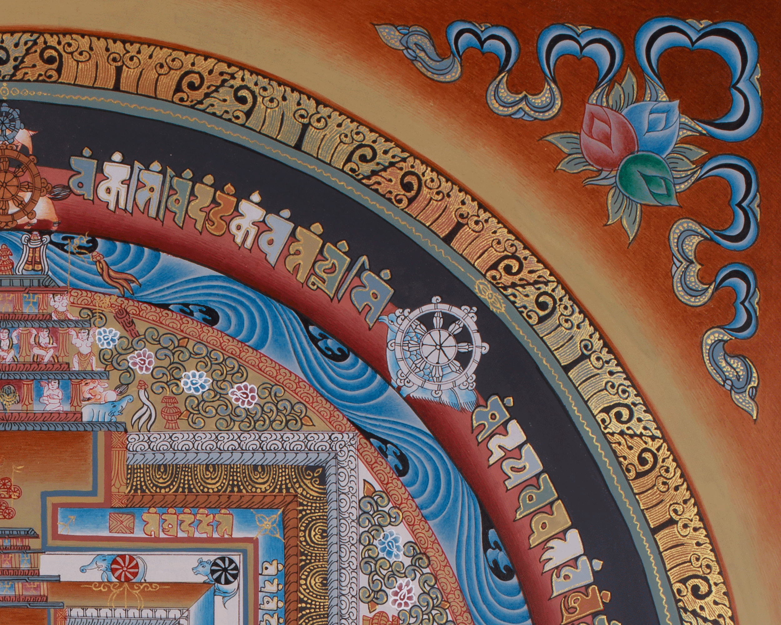 Kalachakra Mandala Meditation Art | Hand Painted Thangka
