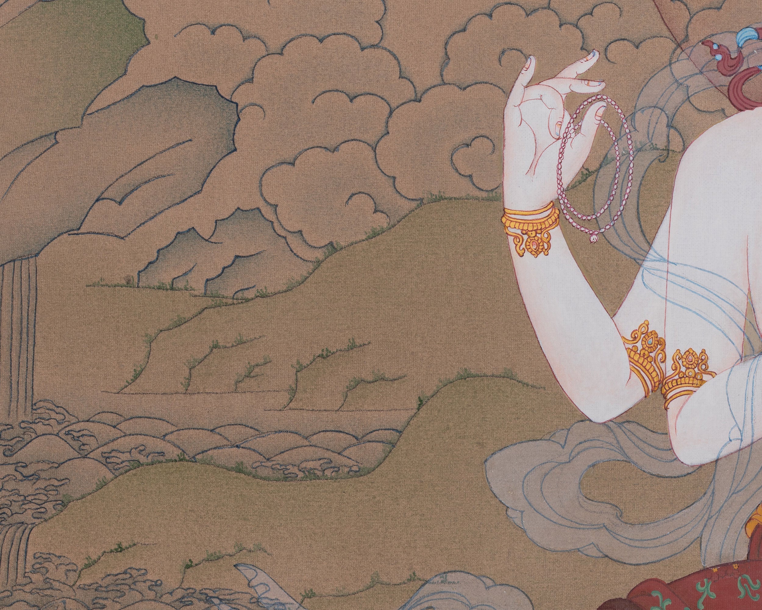 Chenrezig Compassion Deity Thangka | Avalokiteshvara Artwork | Mercy of all buddhas