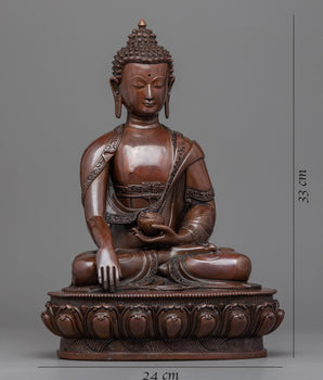 Tibetan Shakyamuni Buddha Sculpture | Traditional Buddhist Art Made in Nepal