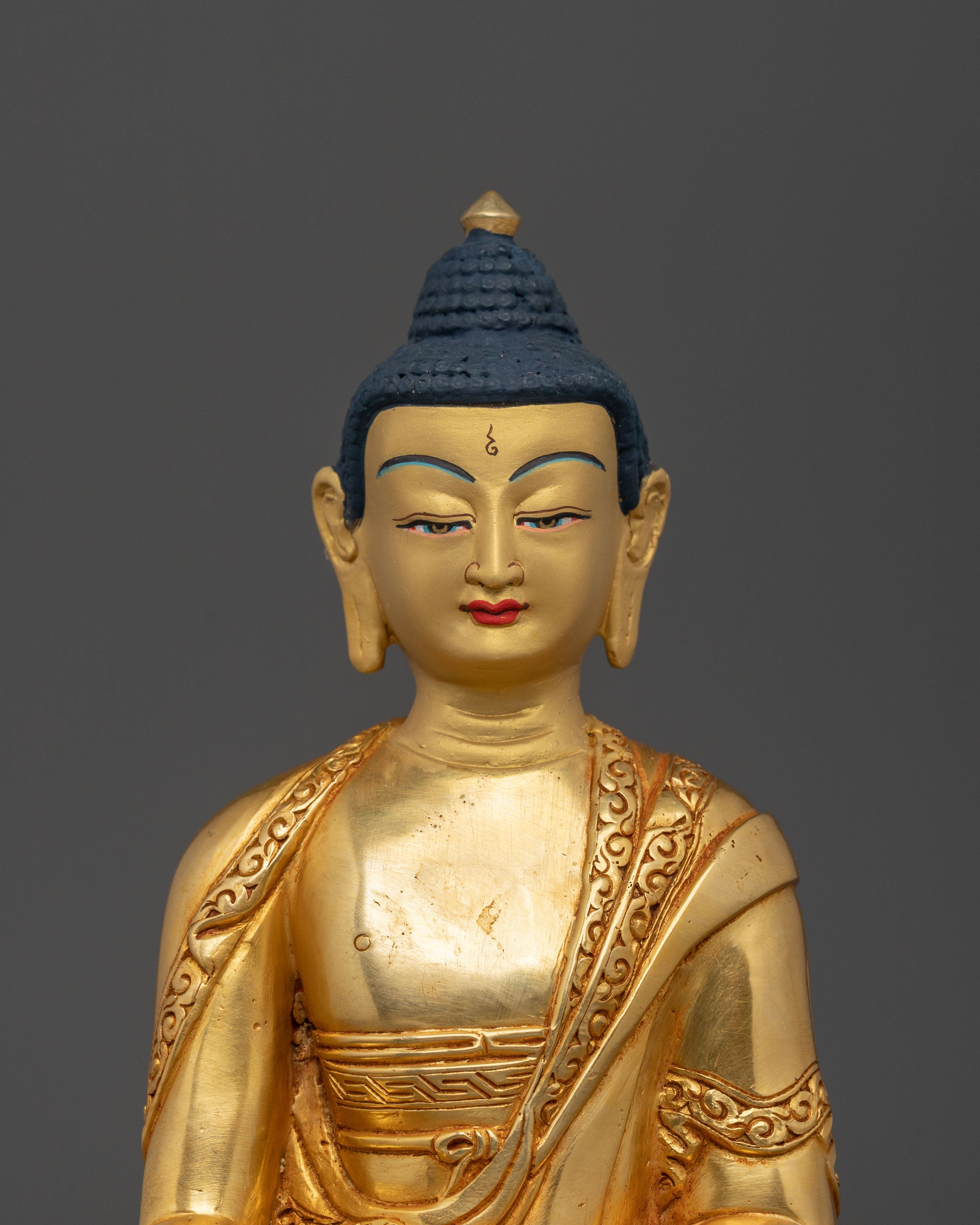 Traditional Sacred Shakyamuni Buddha Figure | Spiritual Home and Temple Decor