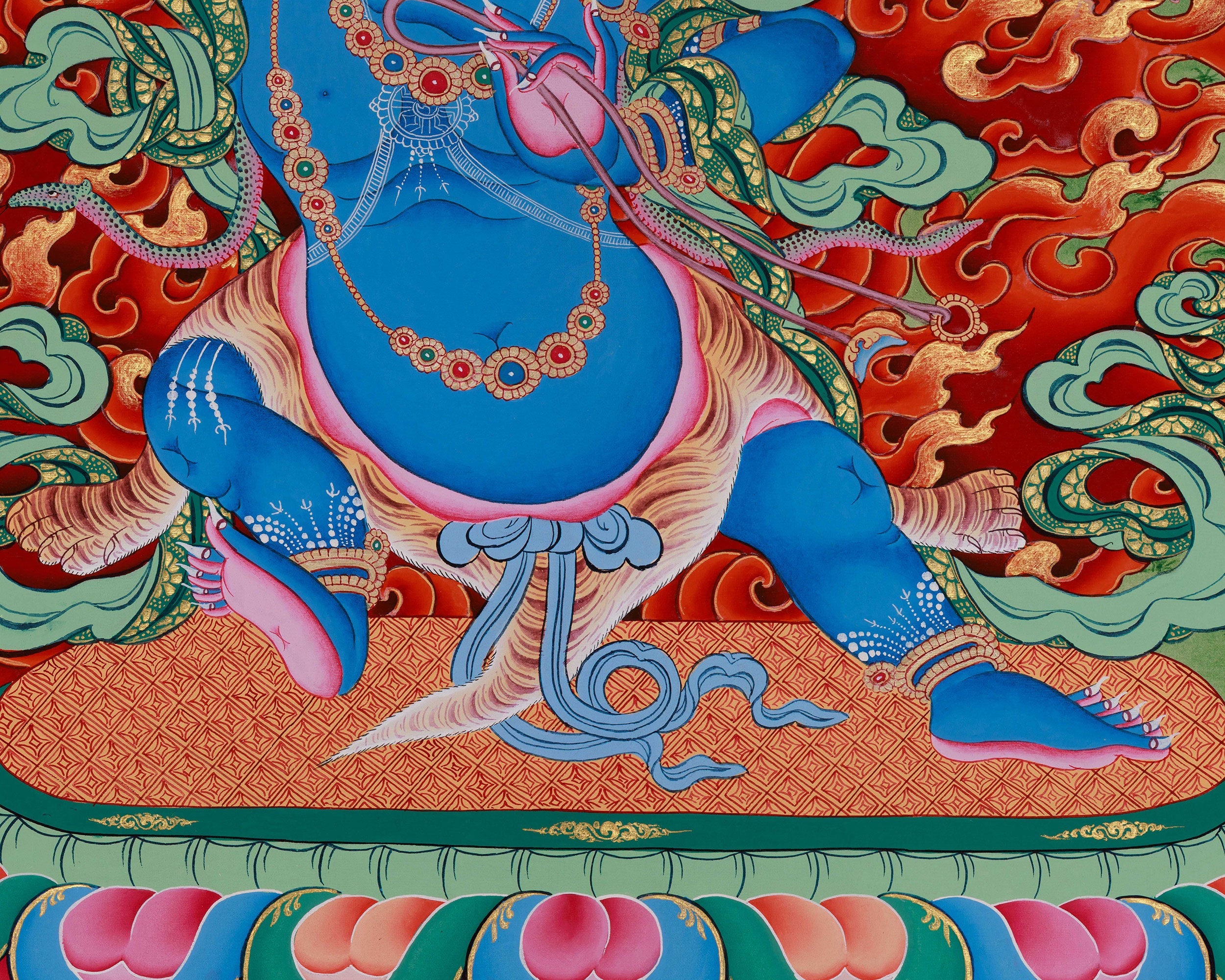 Vajrapani Protector Deity Thangka | Tibetan Dharma Guardian