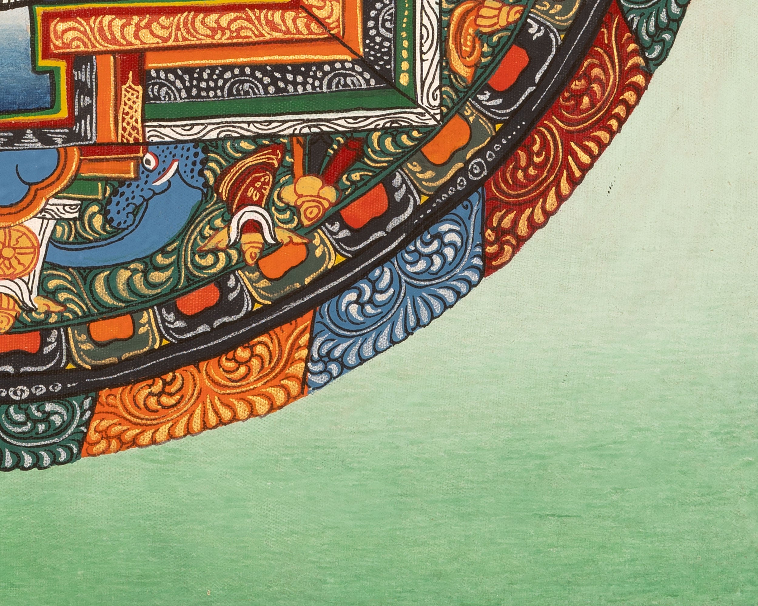 Vintage Shakyamuni Buddha Mandala | Tibetan Thangka for Enlightenment