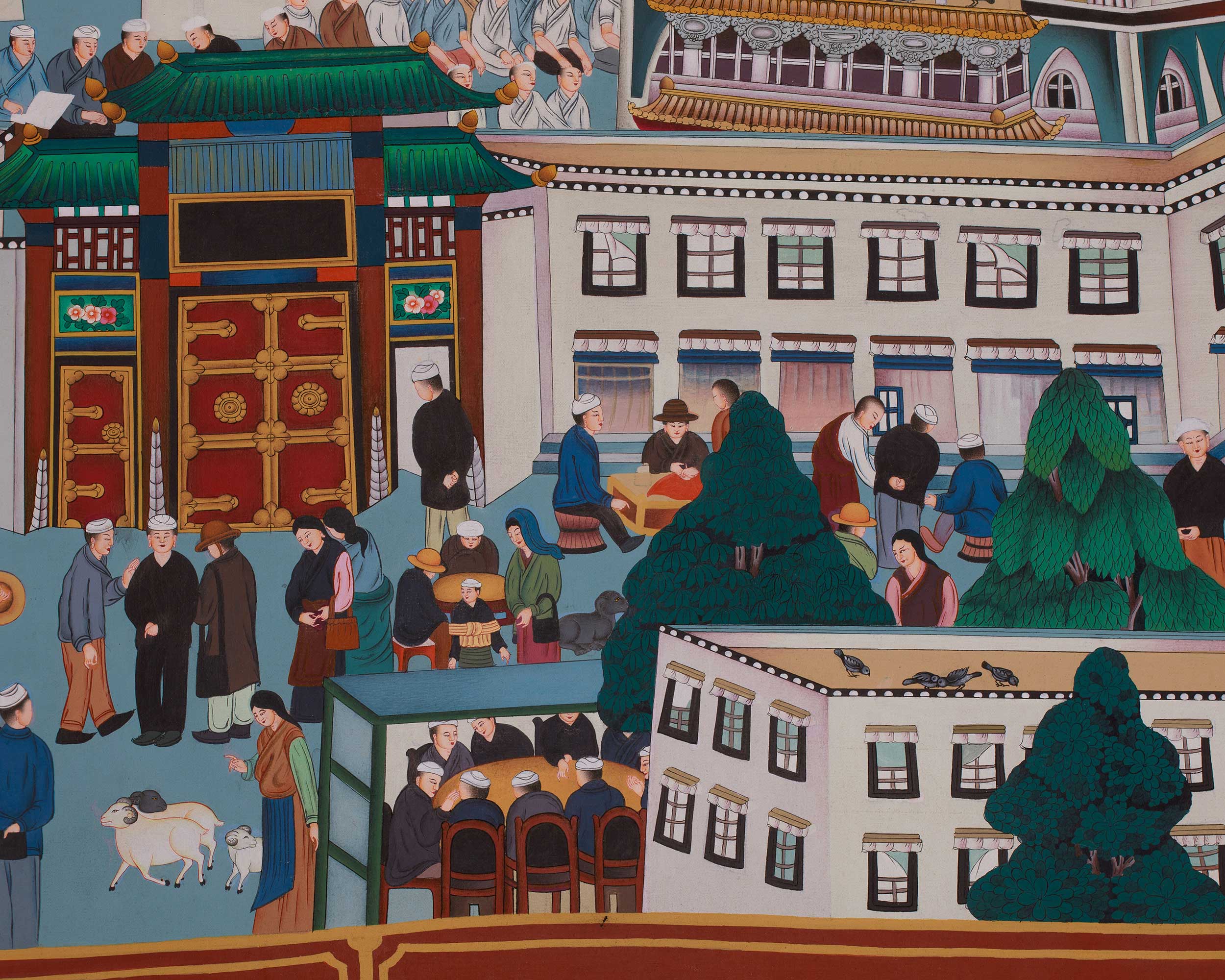 Tibet Valley Thangka | Sacred Landscape and Buddhist Heritage