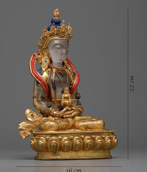 Amitayus Crystal Statue