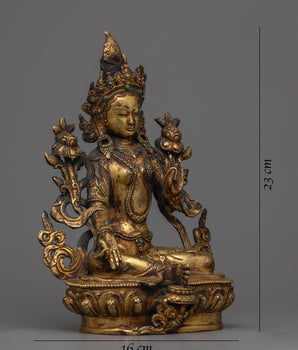antique-finished-green-tara-statue