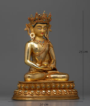 Crown Amitabha Buddhah Statue | Handcrafted Symbol of Infinite Light