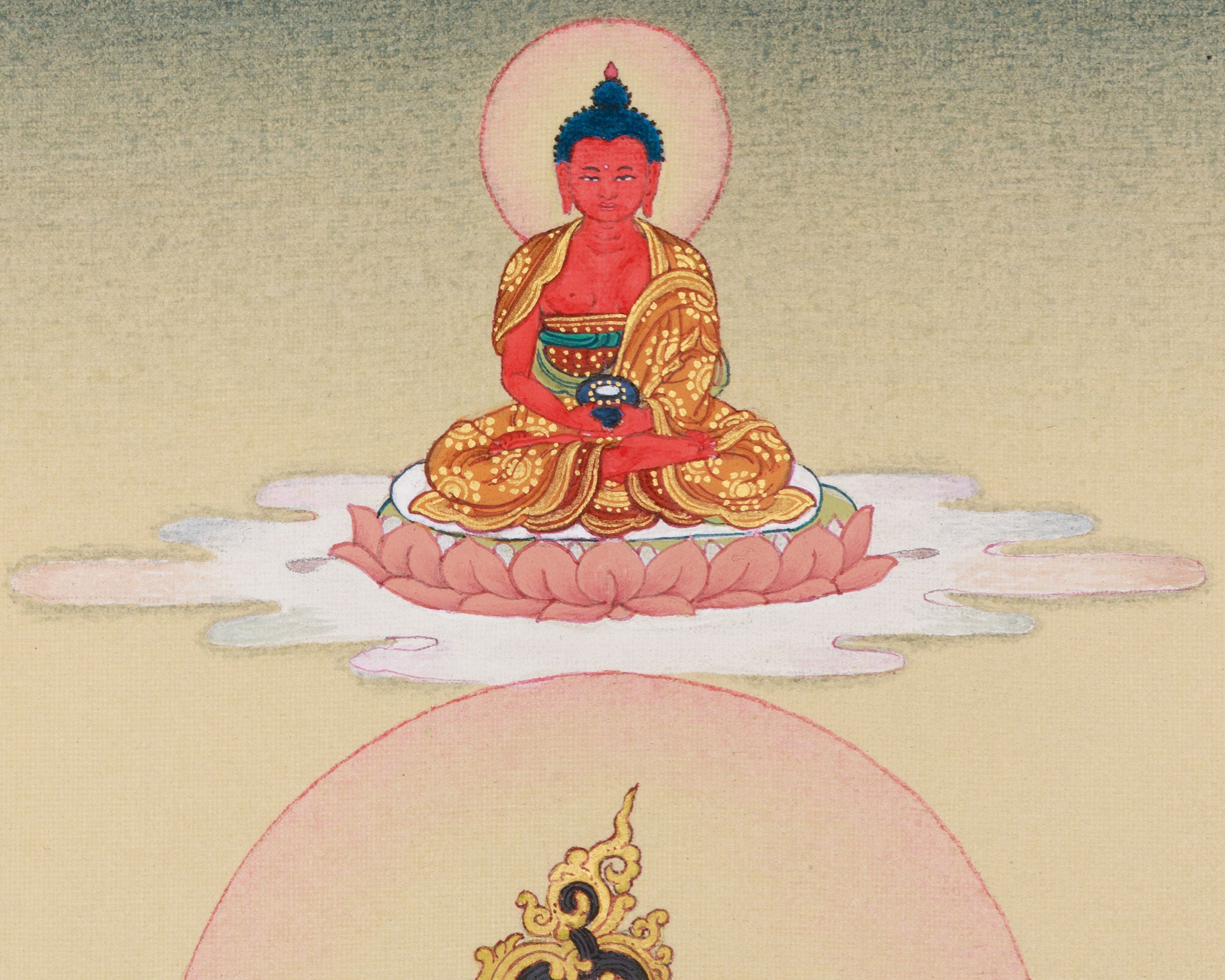 Tibetan Goddess White Tara With Amitabha Buddha | Longevity and Spiritual Protection Deity