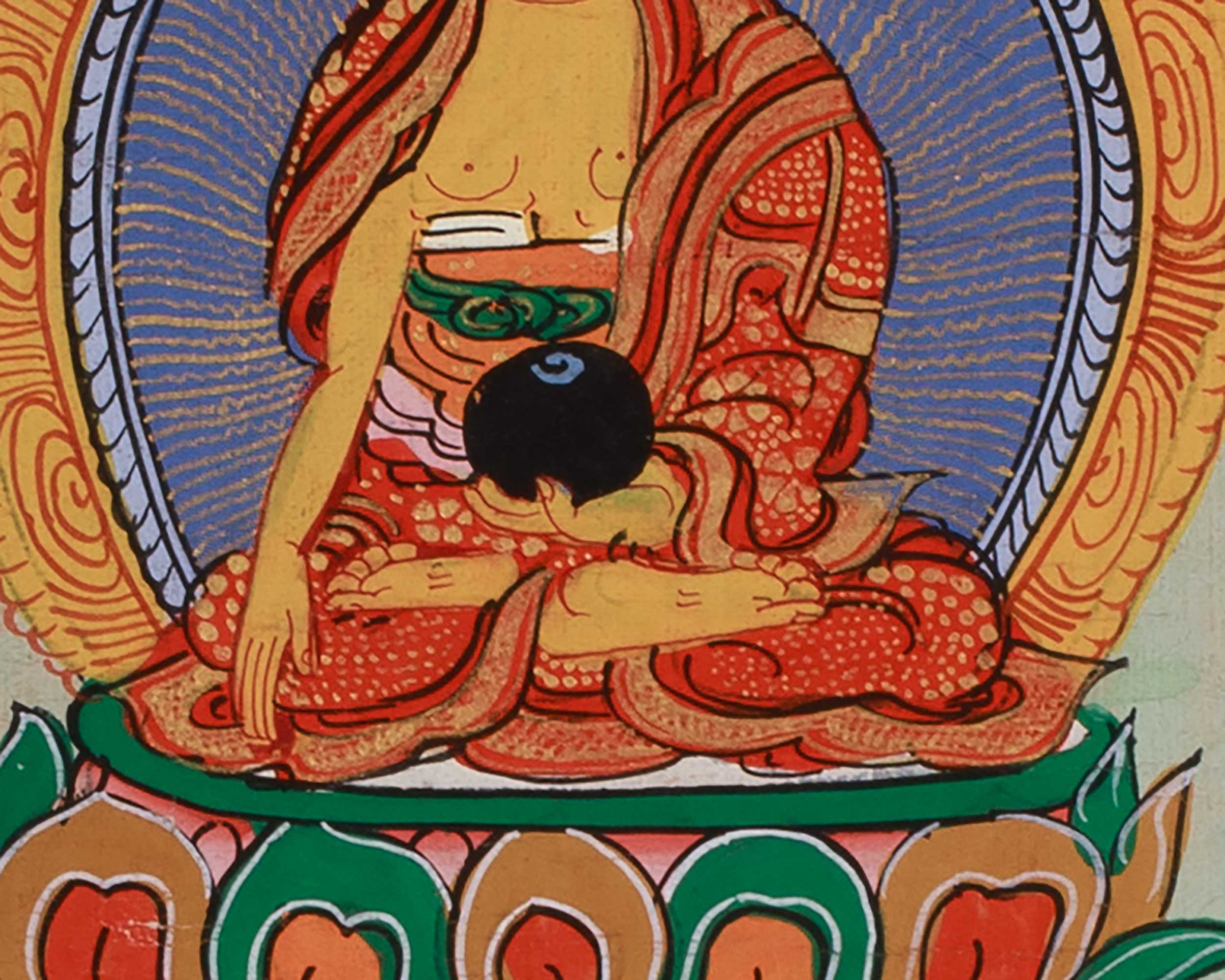 Traditional Thangka of Buddha Life Story | Tibetan Enlightenment Journey Painting