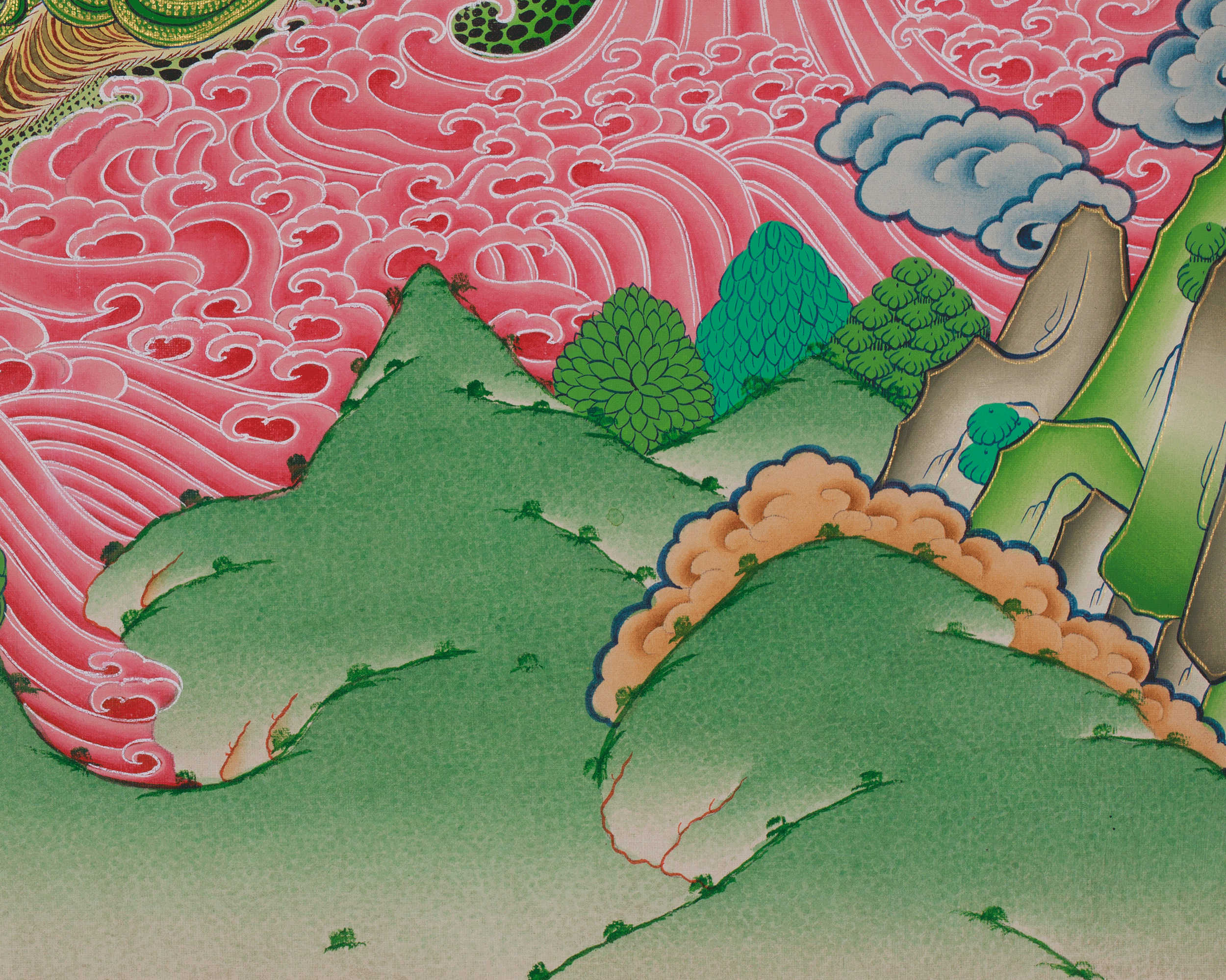 Sacred Rahula Thangka | Removing Obstacles and Negative Forces