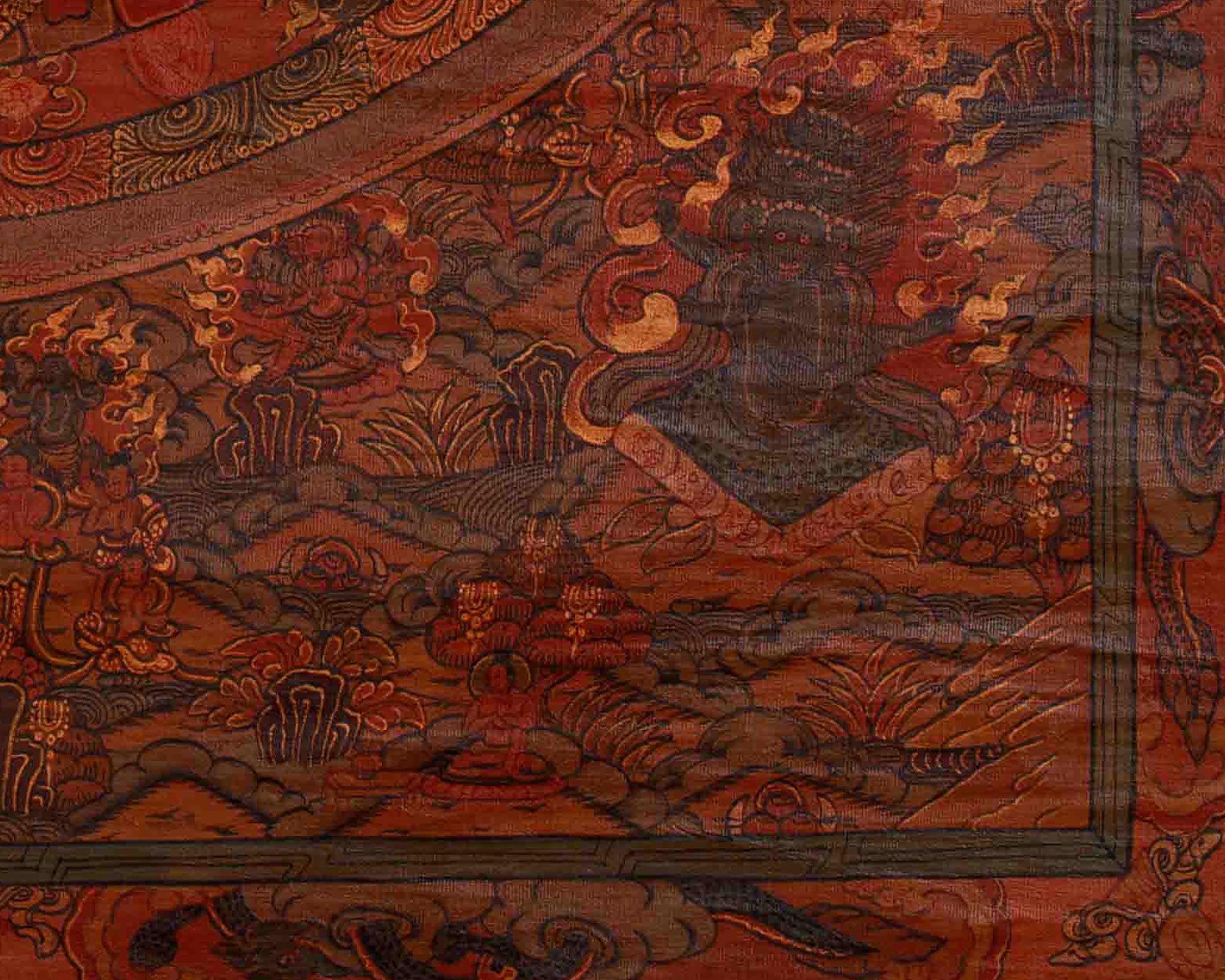 Spiritual Hand-Painted Buddha Mandala | Symbolizing Wisdom, Compassion, and Enlightenment