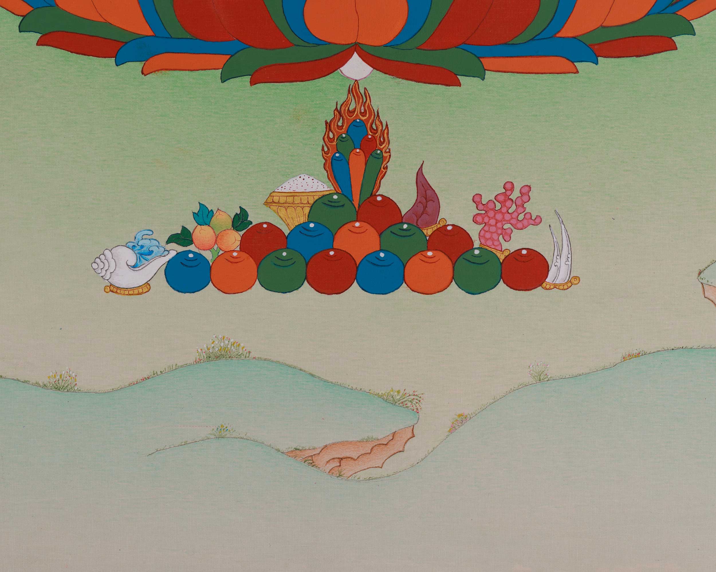 Himalayan Seven-Eyed White Tara Thangka | Sita Tara Healing Art