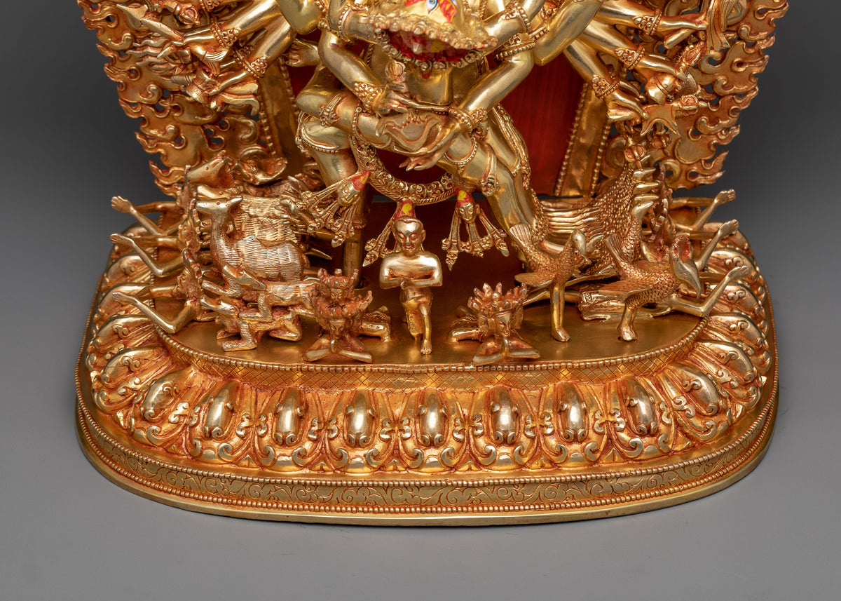 Vajrabhairava Statue in 24K Gold | The Fierce Manifestation of Manjushri