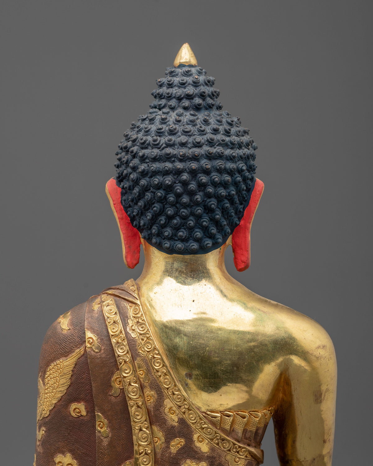 Historical Namo Buddha Shakyamuni Sculpture | Gold Plated Buddha Statue
