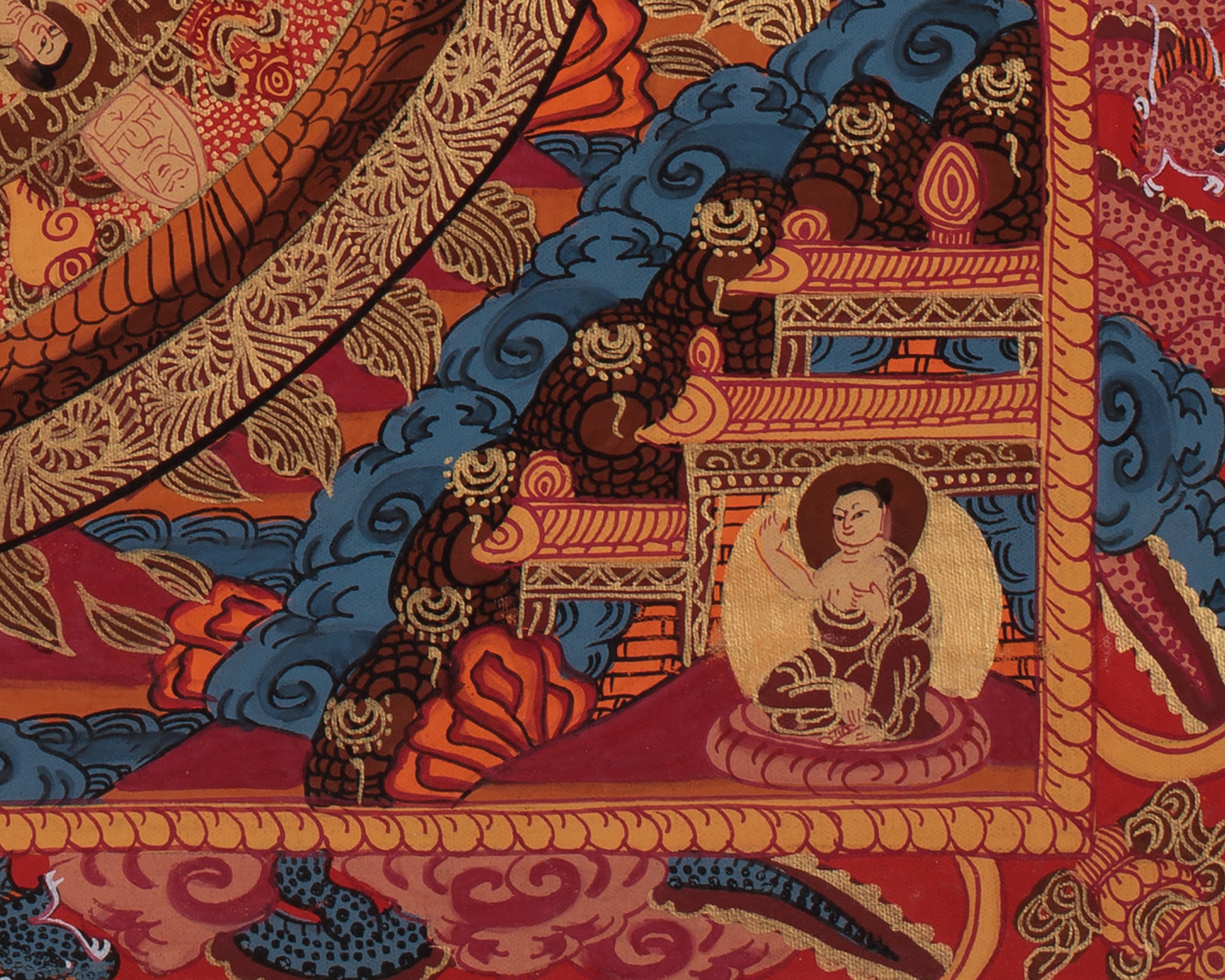 Triple Mandala of Buddha Art | A Sacred Himalayan Artwork of Enlightened Wisdom