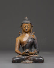 Handcrafted Amitabha Buddha Oxidized Statue