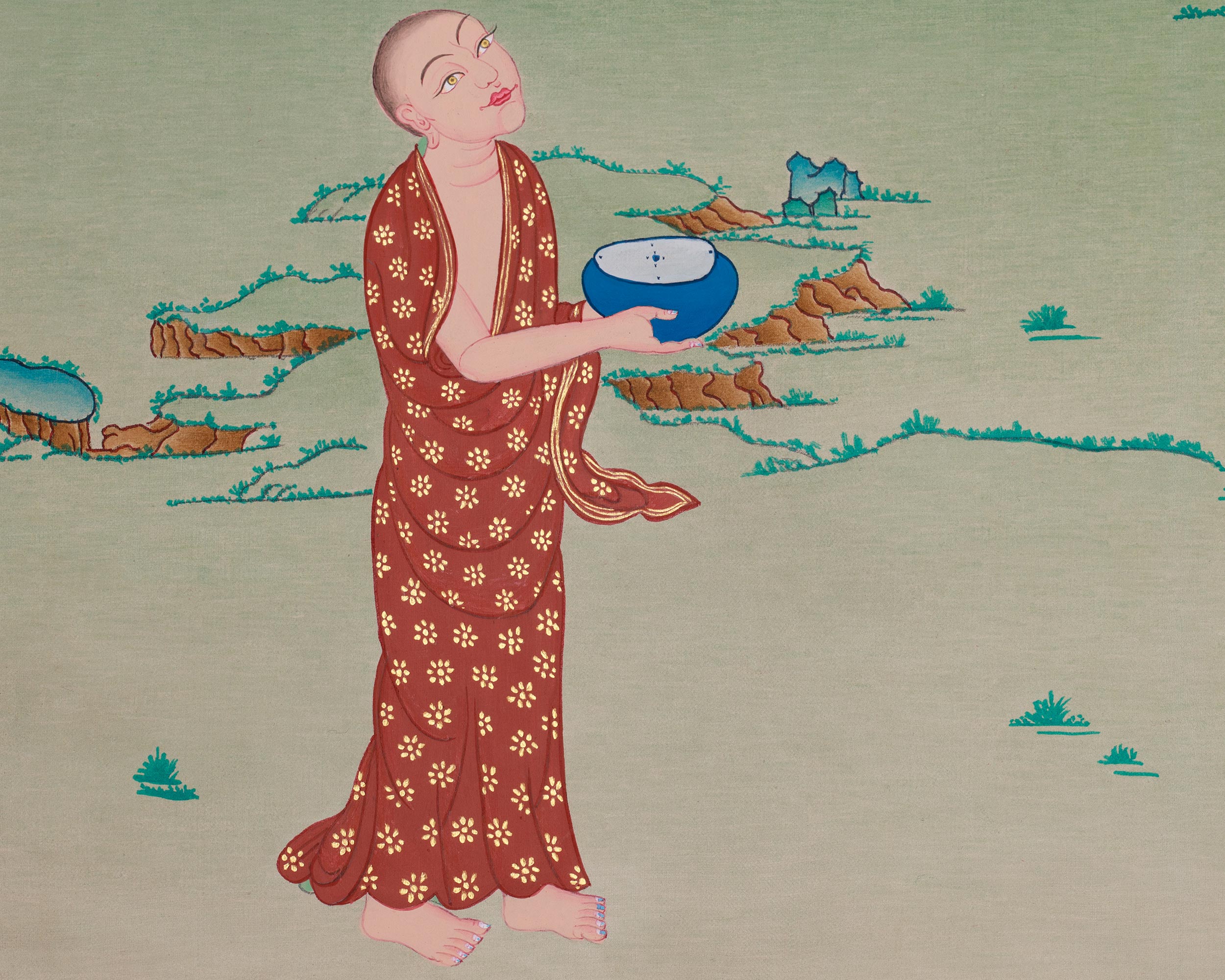 Nagarjuna Tibetan Artwork | Wisdom Master | Traditional Thangka