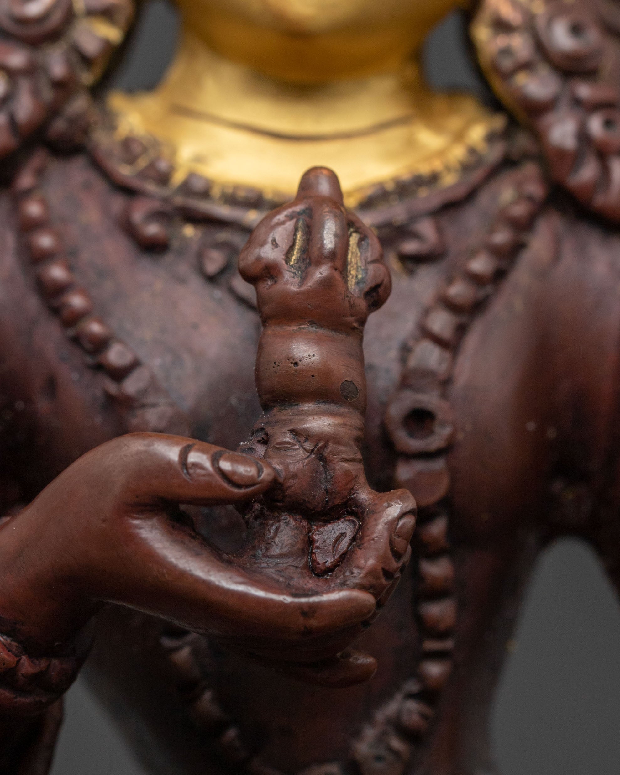 Vajrasattva Meditation Statue | Oxidized Copper Sacred Deity