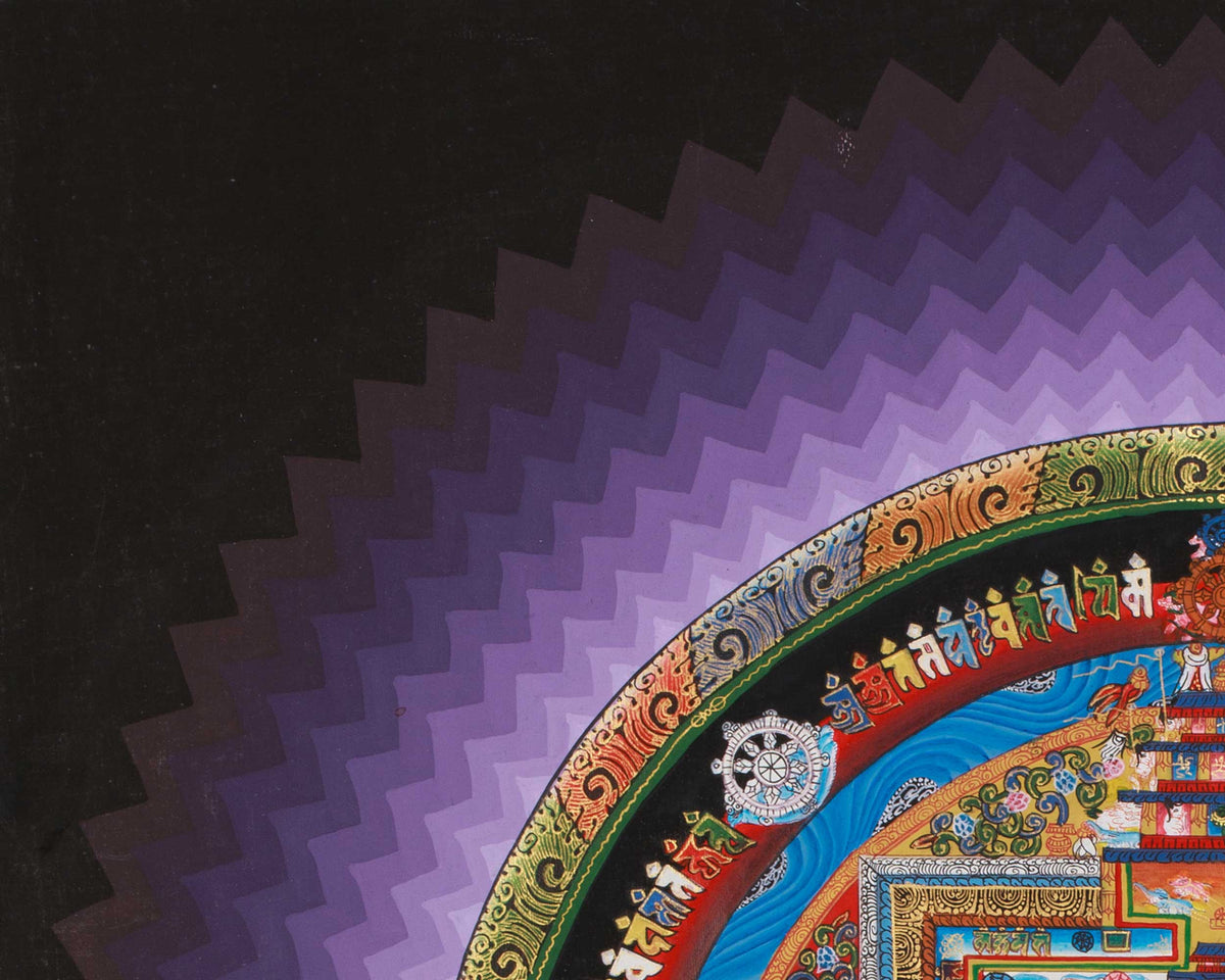Buddhist Thangka of Kalachakra Mandala | Meditation Art