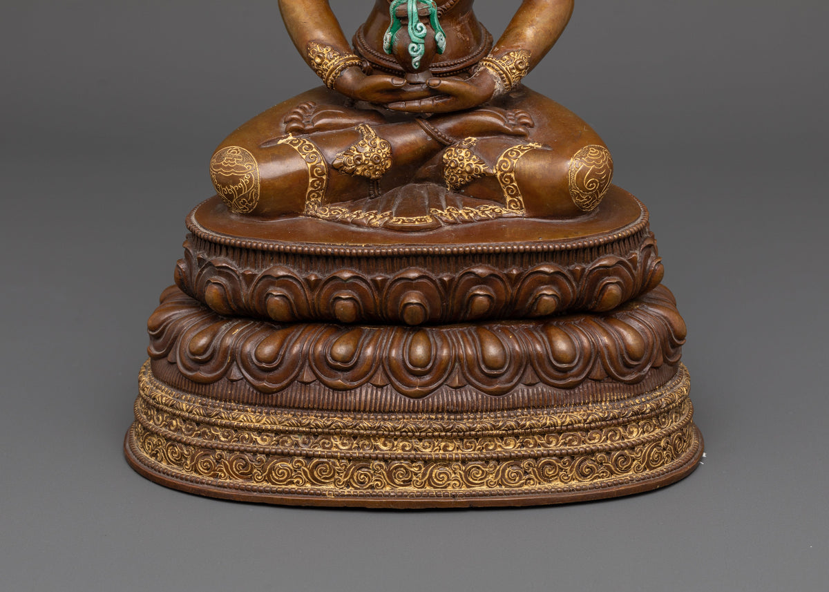 Oxidized Amitayus Buddha Statue | An Eternal Symbol of Longevity and Wisdom