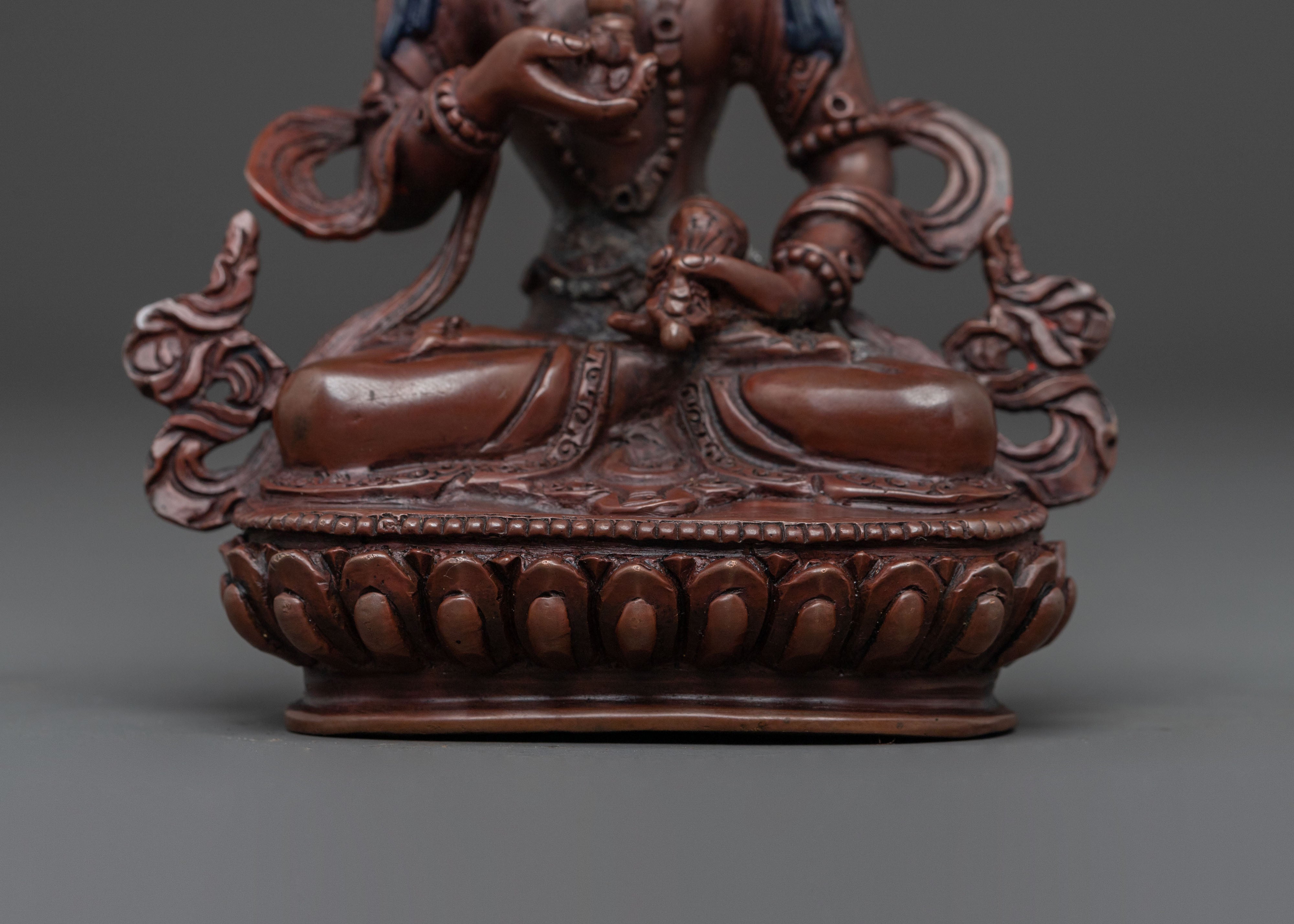 Vajrasattva Meditation Statue | Oxidized Copper Sacred Deity