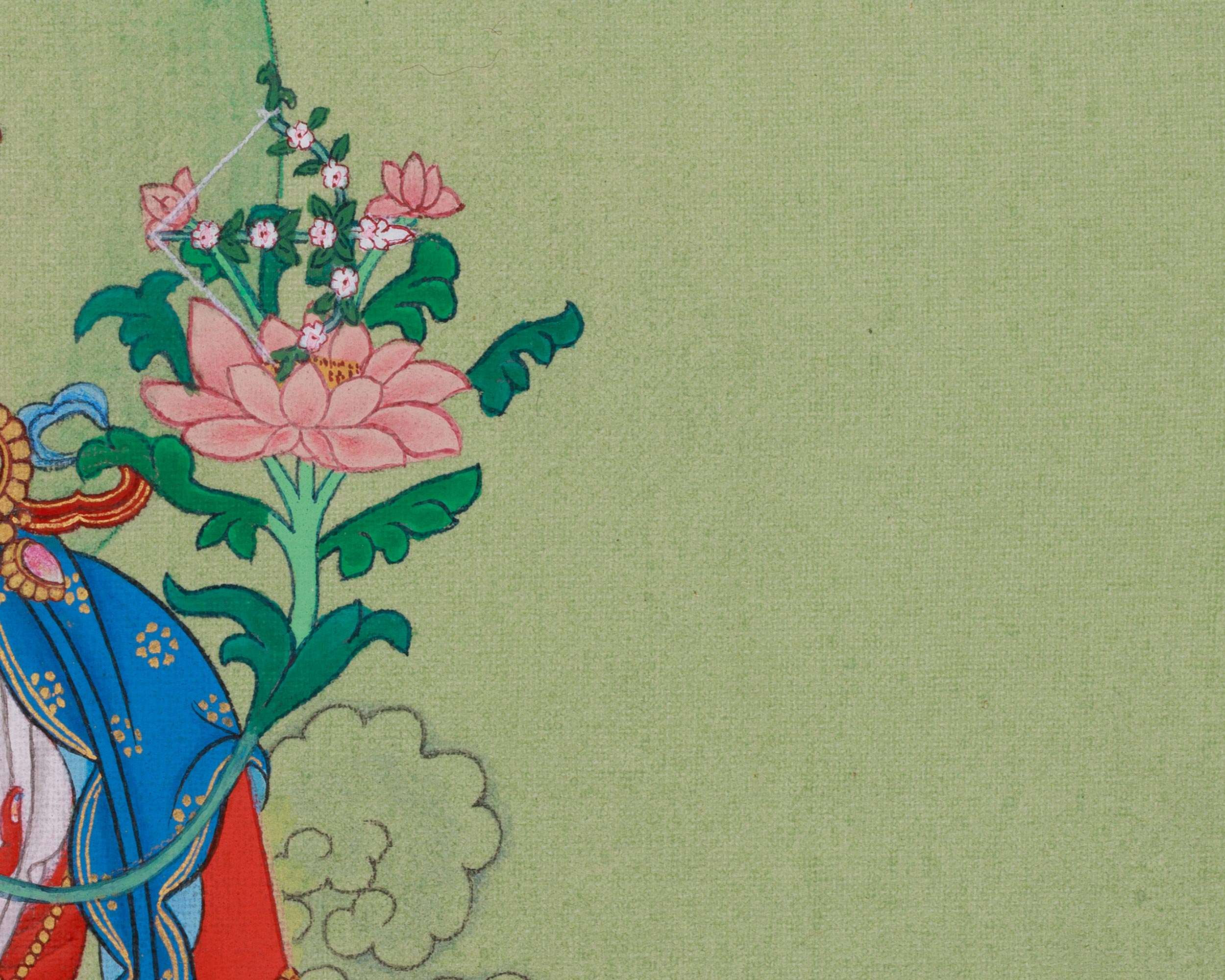 Red Tara Tibetan Thangka | Feminine Force of Transformation