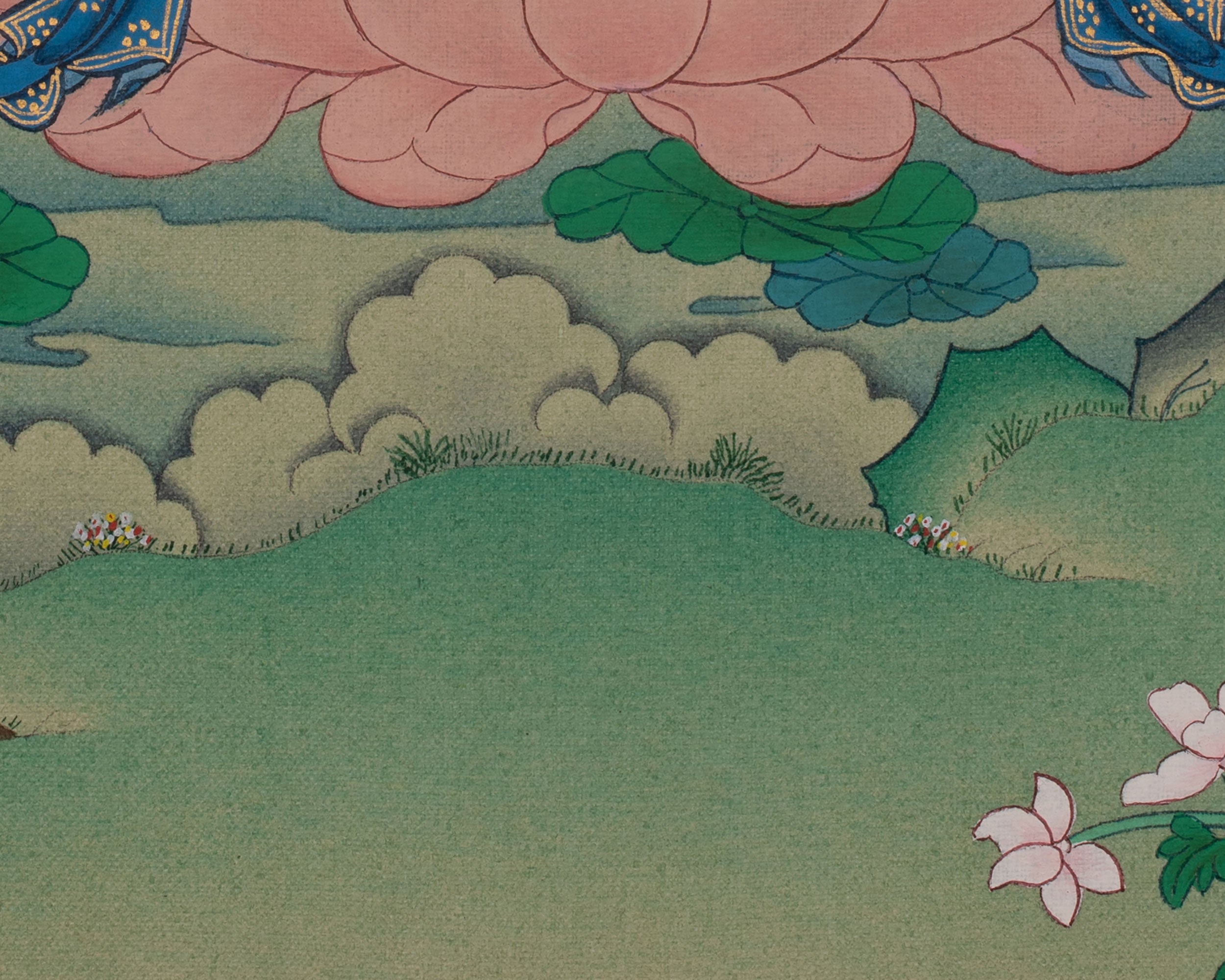 Traditional Buddha Amitayus Thangka | Longevity, Wisdom, and Enlightened Blessings