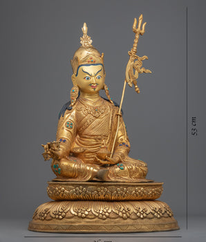Secret Teachings of Padmasambhava | Gold Gilded Sculpture of Guru Rinpoche