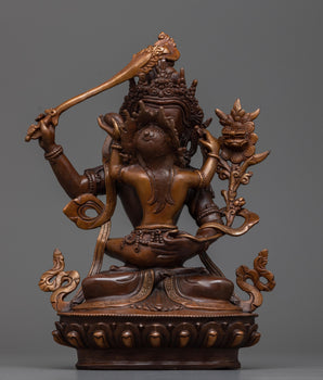 manjushri-with-consort-sculpture