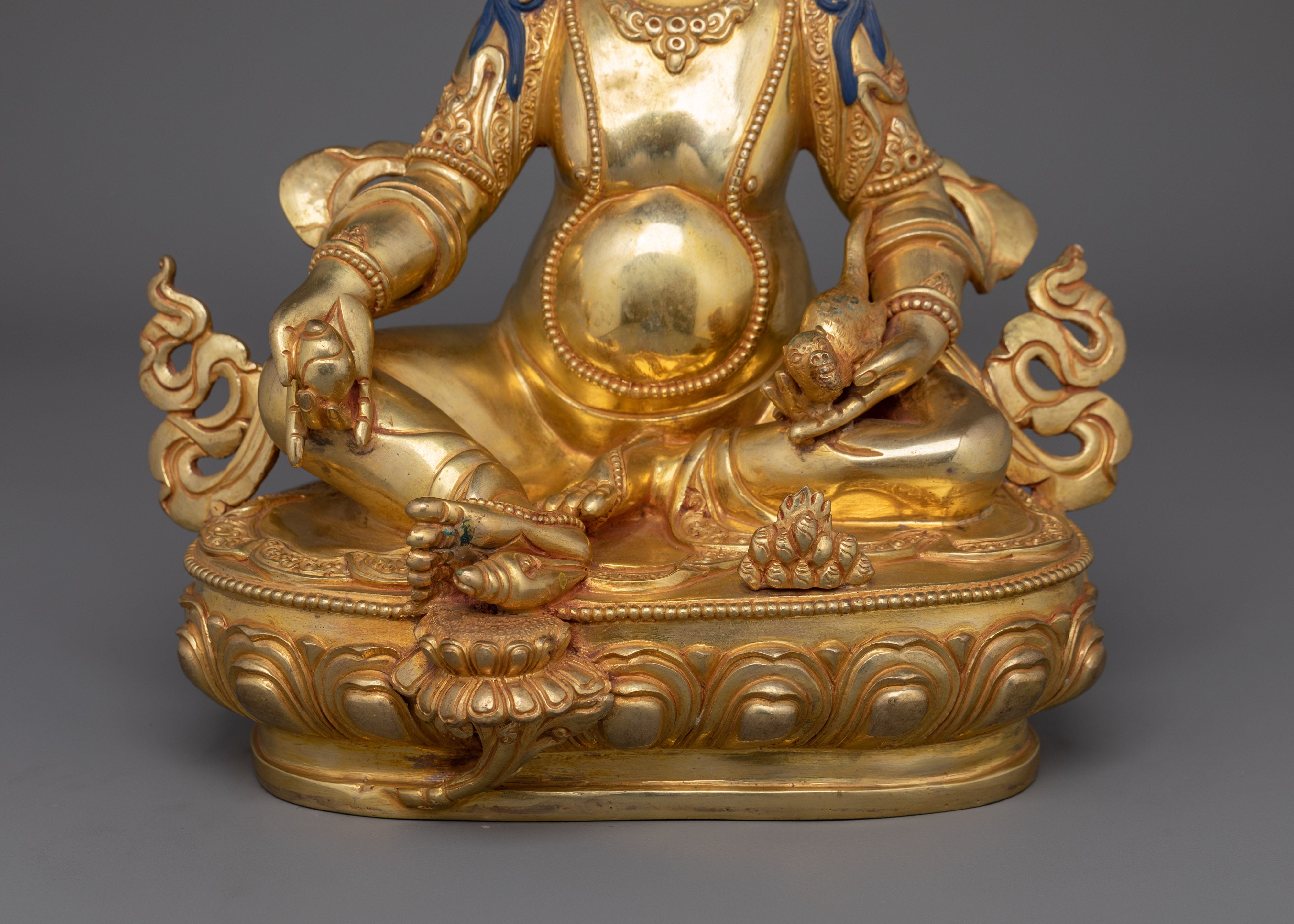 Himalayan Art of Dzambhala A Member of The Jewel Family | Buddhist Sculpture of Wealth Deity