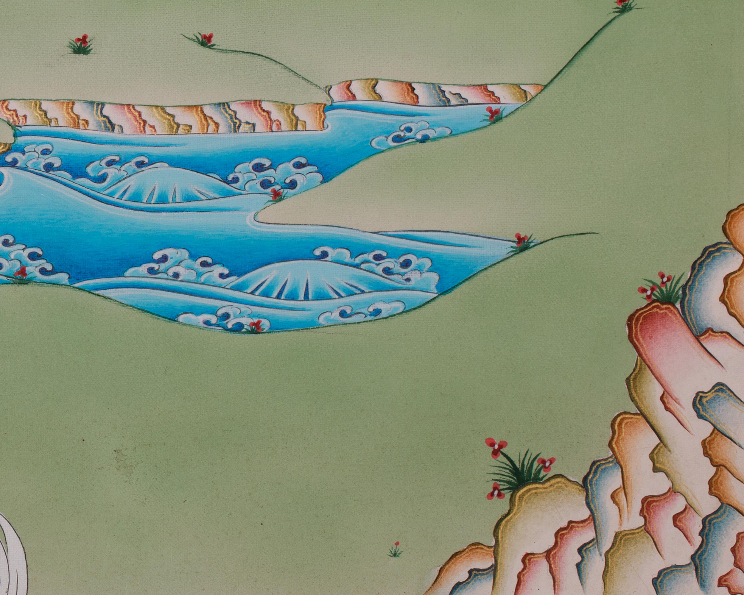 Sacred Mitrupa Thangka | Akshobhya Buddha | Prominent Deity in Tibetan Buddhism