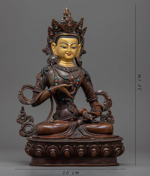 Bodhisattva Vajrasattva Sculpture | Traditional Handmade Buddhist Sculpture for Meditation