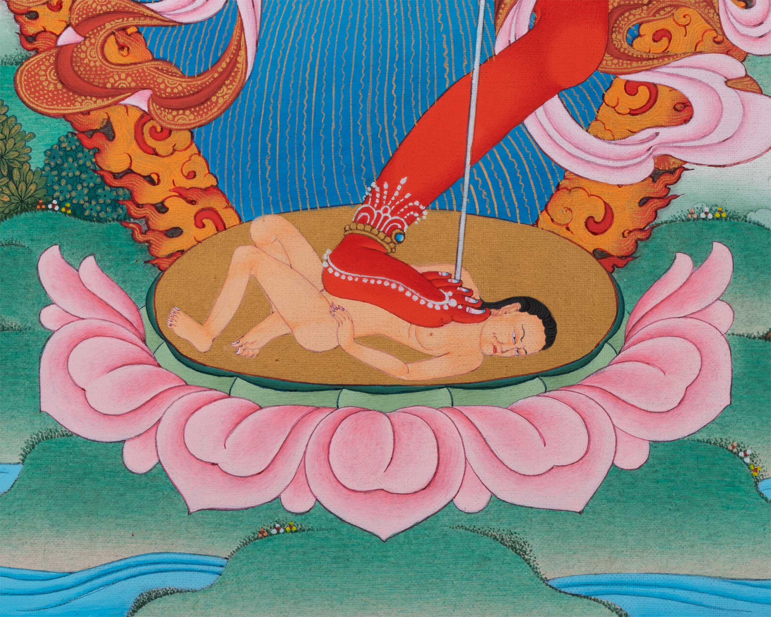 Dorje Phagmo Thangka Artwork | Thangka Print Of Wrathful Compassion | Traditional Vajravarahi Digital Print
