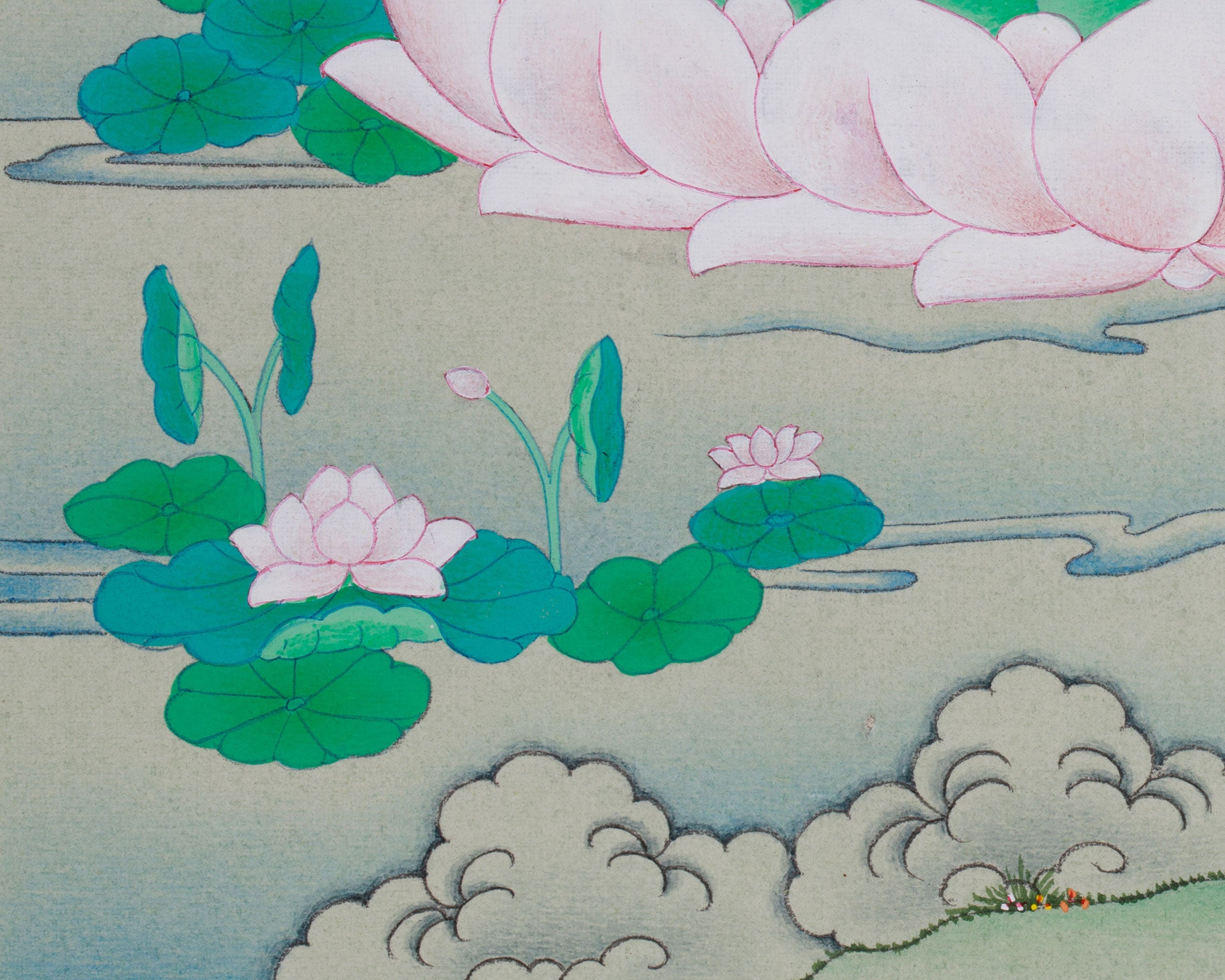13-Inch Saraswati Thangka | Hand-Painted Goddess of Wisdom and Arts