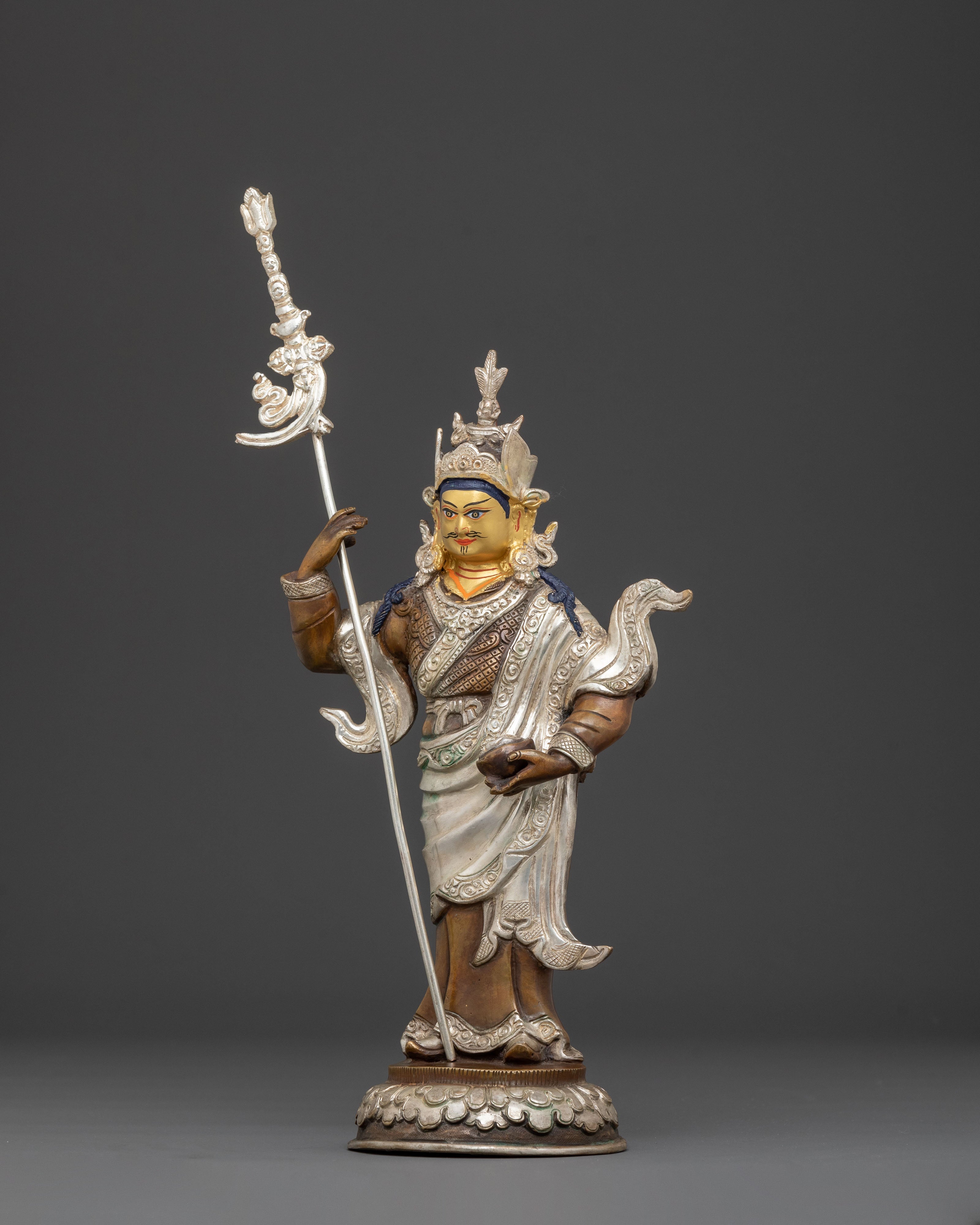 Buddhist Guru Rinpoche Deity Statue | Buddhist Altar Sculpture