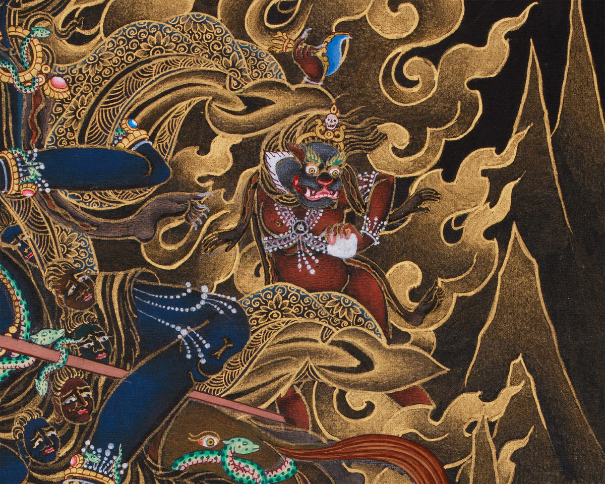 Wrathful Palden Lhamo Thangka | Tibetan Powerful Protector