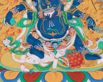 Six-Armed Mahakala Thangka | Protector of Wisdom and Compassion