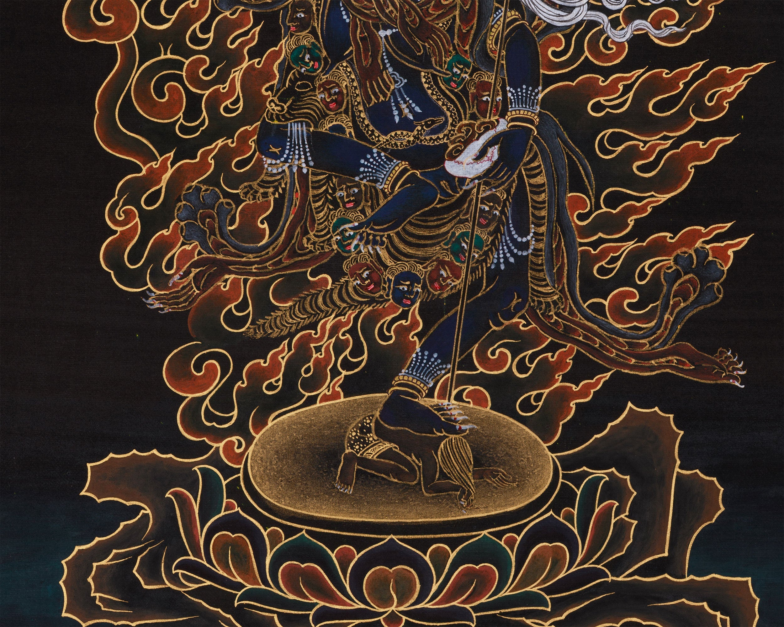 Wrathful Troma Nagmo Thangka | Embodies Transformation and Purification