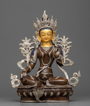 green tara buddha statue 