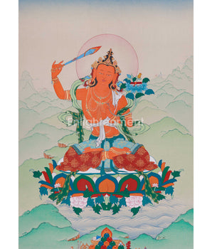 thangka-of-manjushri-wisdom-buddha