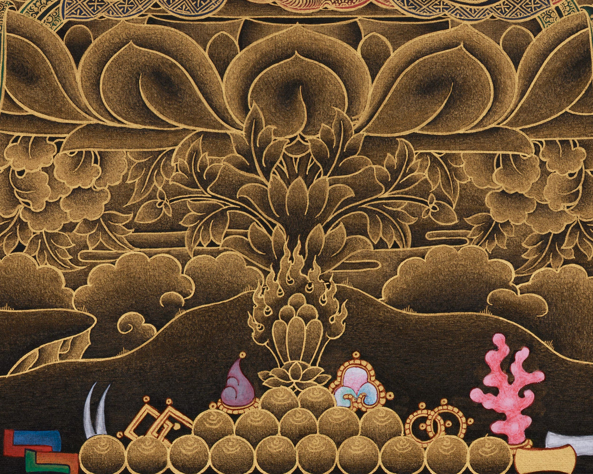 Kshitigarbha Bodhisattva Thangka | The Protector of Souls and the Earth